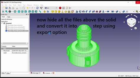 freecad convert stl to step